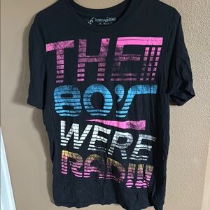 Heritage 1981 and Pink Short Sleeve Tee with Retro Graphic medium